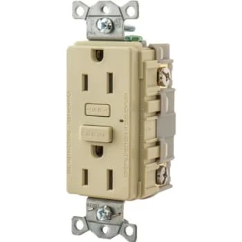 Hubbell® 15 Amp 125 Volt Self-Test Commercial Gfci Receptacle (Ivory) 1 Hubbell® 15 Amp 125 Volt Self-Test Commercial Gfci Receptacle (Ivory)