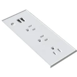 Brandstand Cubiemod Flush Mount Power Source White 3x120v And 2xusb