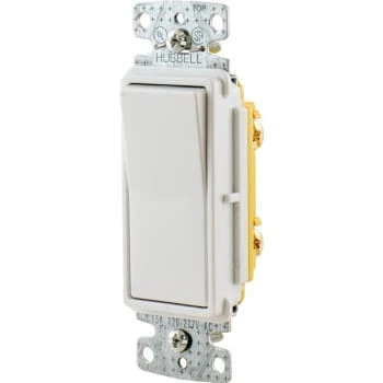 Hubbell-Pro 15 Amp 120/277 Vac 2-Position Decorator Switch (10-Pack) 1 Hubbell-Pro 15 Amp 120/277 Vac 2-Position Decorator Switch (10-Pack)