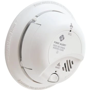First Alert® Brk® Hardwired Smoke/co Combo Alarm, 9v Dc Backup, Package Of 6 1 First Alert® Brk® Hardwired Smoke/co Combo Alarm, 9v Dc Backup, Package Of 6