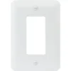 Titan3 1-Gang Metal Rocker Wall Plate (White)