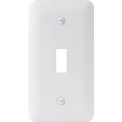 Titan3 1-Gang Wrinkle Toggle Wall Plate (25-Pack) (White)