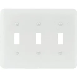 Titan3 3-Gang Princess Toggle Metal Wall Plate (10-Pack) (White)