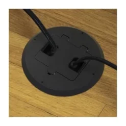 Hubbell 1-Gang Floor Box Kit With Recessed Duplex 15 Amp Adjustable Steel Box (Black) -Generic Luxor Shop 132516 DetailedProductView2 UNI Lg