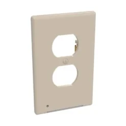 Westek Lumicover Duplex Classic Plastic Wall Plate W/ Nightlight (Almond)