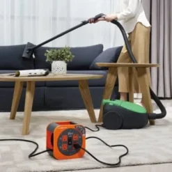 Link2home Durable 25 Ft Extension Cord Reel Orange W/ 3-Power Outlet And 2-Usb Port -Generic Luxor Shop 136732 w DetailedProductView8 Lg