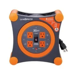 Link2home Durable 35 Ft Extension Cord Reel W/ 4-Power Outlet And 14 Awg Sjtw Cable -Generic Luxor Shop 136734 w DetailedProductView5 Lg