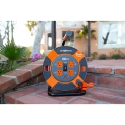 Link2home Durable 60 Ft Heavy-Duty Extension Cord Reel W/ 4-Power Outlet And 14 Awg Cable -Generic Luxor Shop 136738 w DetailedProductView8 Lg