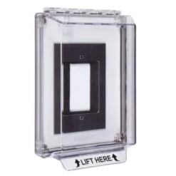 Safety Technology Universal Stopper Low Profile Fire Alarm Stopper, Backplate Flush Devices, Clear