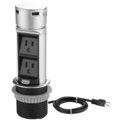 Link2home Space Saver Pop Up Outlet Station, 2 Power Outlets 15a, 2 Usb Ports -Generic Luxor Shop 212976 LeftView Lg