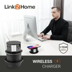 Link2home Space Saver Pop Up Outlet 10w Fast Induction Charger With Type-C Usb -Generic Luxor Shop 212978 DetailedProductView2 Lg