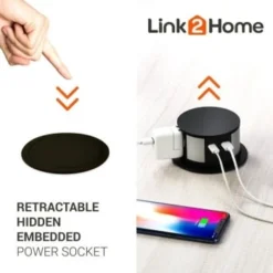 Link2home Space Saver Pop Up Outlet 10w Fast Induction Charger With Type-C Usb -Generic Luxor Shop 212978 DetailedProductView4 Lg
