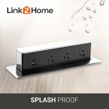 Link2home Space Saver Pop Up With Type-C Usb, 3 Power Outlets 15a, 2 Usb Ports 7 Link2home Space Saver Pop Up With Type-C Usb, 3 Power Outlets 15a, 2 Usb Ports - Image 7