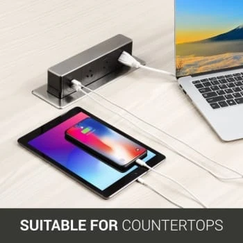 Link2home Space Saver Pop Up With Type-C Usb, 3 Power Outlets 15a, 2 Usb Ports 9 Link2home Space Saver Pop Up With Type-C Usb, 3 Power Outlets 15a, 2 Usb Ports - Image 9