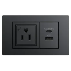 Teleadapt Powerhub Mini With Tamper Resistant Us Outlet Usb-A & Usb-C Black