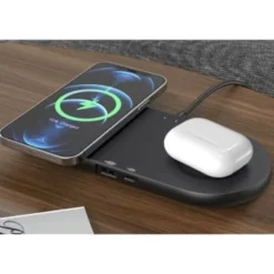 Teleadapt Chargeport Duo Desktop Dual Qi Wireless Charger, Black -Generic Luxor Shop 216813 LifestyleImage Lg