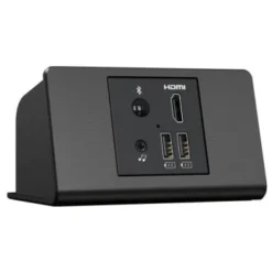 Teleadapt Mediahub Uhd Desktop With Bluetooth, Two Usb Ports,black