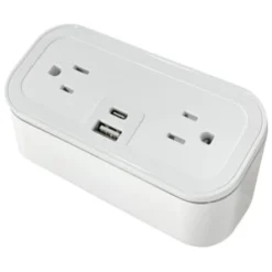 Brandstand Cubie Mini White - 2 Power Outlets And 1 Usb-A And 1 Usb-C Ports