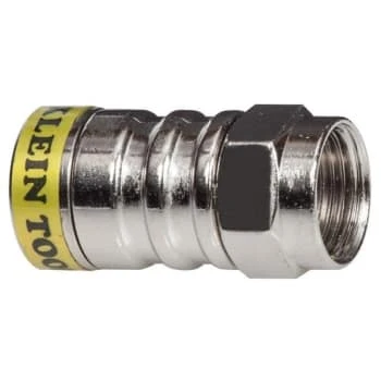 Klein Tools Rg6/6q Push-On F-Connector (10-Pack) 1 Klein Tools Rg6/6q Push-On F-Connector (10-Pack)