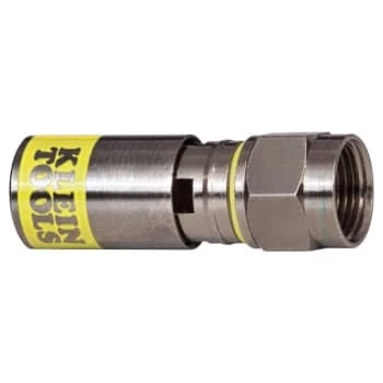 Klein Tools RG6/R6Q Universal Compression F-Connector (10-Pack) 1 Klein Tools RG6/R6Q Universal Compression F-Connector (10-Pack)