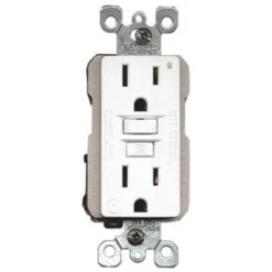 Leviton 15 Amp 125v Nema 5-15r Duplex Gfci Receptacle With Led, White