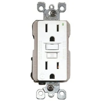 Leviton 15 Amp 125v Nema 5-15r Duplex Gfci Receptacle With Led, White 1 Leviton 15 Amp 125v Nema 5-15r Duplex Gfci Receptacle With Led, White