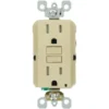 Leviton 15 Amp 125v Tamper Resistant Gfci Duplex Outlet, Ivory Package Of 3