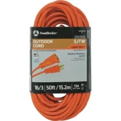 Southwire 50 Ft. 16/3 Sjtw Outdoor Light-Duty Extension Cord