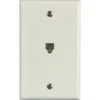 Westek 1-Gang Phone Jack Modular W/wall Plate Ivory, 4 -Conductor Package Of 10
