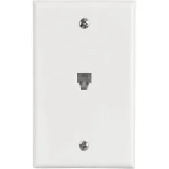 Westek 1-Gang 6-Position 4-Conductor Phone Jack With Wall Plate Package Of 10