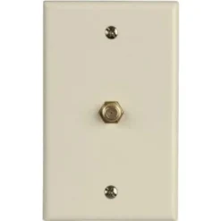 Westek 1-Gang Catv F-Type Coaxial Connector With Wall Plate, Ivory Package Of 10