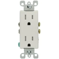 Leviton Decora 15 Amp Tamper-Resistant Duplex Outlet, White (10-Pack)