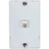 Westek 1-Gang 6-Position 4-Conductors White Screw Terminals Telephone Wall Jack (10-Pack)