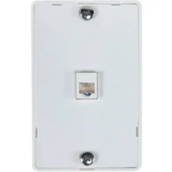 Westek 1-Gang 6-Position 4-Conductors White Screw Terminals Telephone Wall Jack (10-Pack)