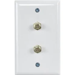 Westek 1-Gang Duplex Catv F-Type Connector W/wall Plate Plastic Package Of 10