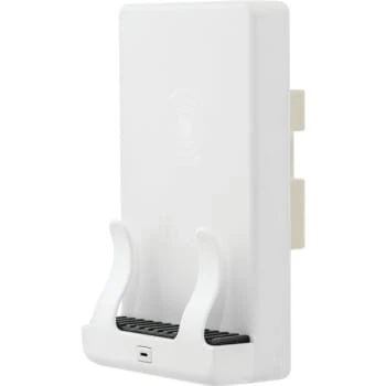 Hubbell® Qi Certified Wireless Wall-Mount Phone Charger One-Gang Decorator Profile (White) 1 Hubbell® Qi Certified Wireless Wall-Mount Phone Charger One-Gang Decorator Profile (White)