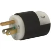 Hubbell Wiring Hospital Grade 15 Amp 125-Volt 5-15p Black/white Plug