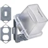 Taymac N3r Clear 1-Gang Weatherproof In-Use Outdoor Electrical Outlet Cover