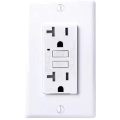 Faith 20-Amp 125v Gfci Wh Dplx Outlet Tamper Resistant Indicator Package Of 10