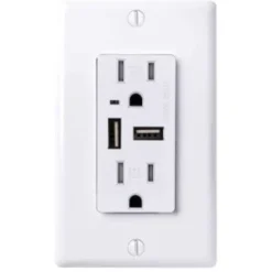 Faith 15a Duplex Outlet & 4.6a Usb Charger Receptacle Package Of 10
