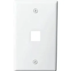 Westek 1-Gang Multimedia Wall Plate 1-Port Plastic White Package Of 10