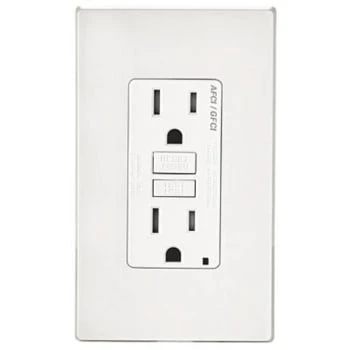 Leviton 15a 125v Dplx Self-Test Smartlckpro Afci/gfci Dual Function Outlt Wh 1 Leviton 15a 125v Dplx Self-Test Smartlckpro Afci/gfci Dual Function Outlt Wh