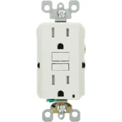 Leviton 15 A Self-Test Smartlockpro Slim Gfci Dplx Outlt Wh Package Of 3