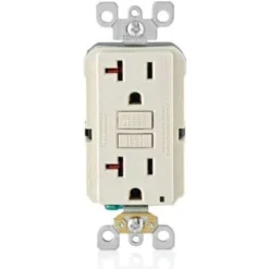 Leviton 20a 125v Smartlckpro 2-Pole Dplx Gfci Outlt W/ Led Lt Almond