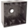 Bell N3r Aluminum Gy 2-Gang Weatherproof Electrical Box, 1/2"four Outlets, Plugs