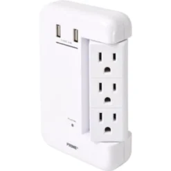 Prime Wire & Cable 6-Outlet Surge Tap W/ 2-Port 3.4a Usb Charger