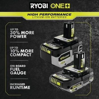 Ryobi One+ 18v High Performance Lithium-Ion 4.0 Ah Battery 5 Ryobi One+ 18v High Performance Lithium-Ion 4.0 Ah Battery - Image 5