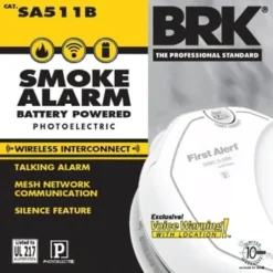 Brk® Wireless Smoke Alarm W/ Voice (12-Case) -Generic Luxor Shop 291909 InthePackageView UNI Lg
