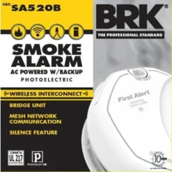 Brk® First Alert® Hardwired Wireless Smoke Alarm W/ Voice (12-Case) -Generic Luxor Shop 291911 InthePackageView UNI Lg