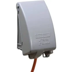 Taymac N3r 3.5"deep Metallic Gy Outlet Cover, 1-Gang, Expandable, Ufast 8-"1